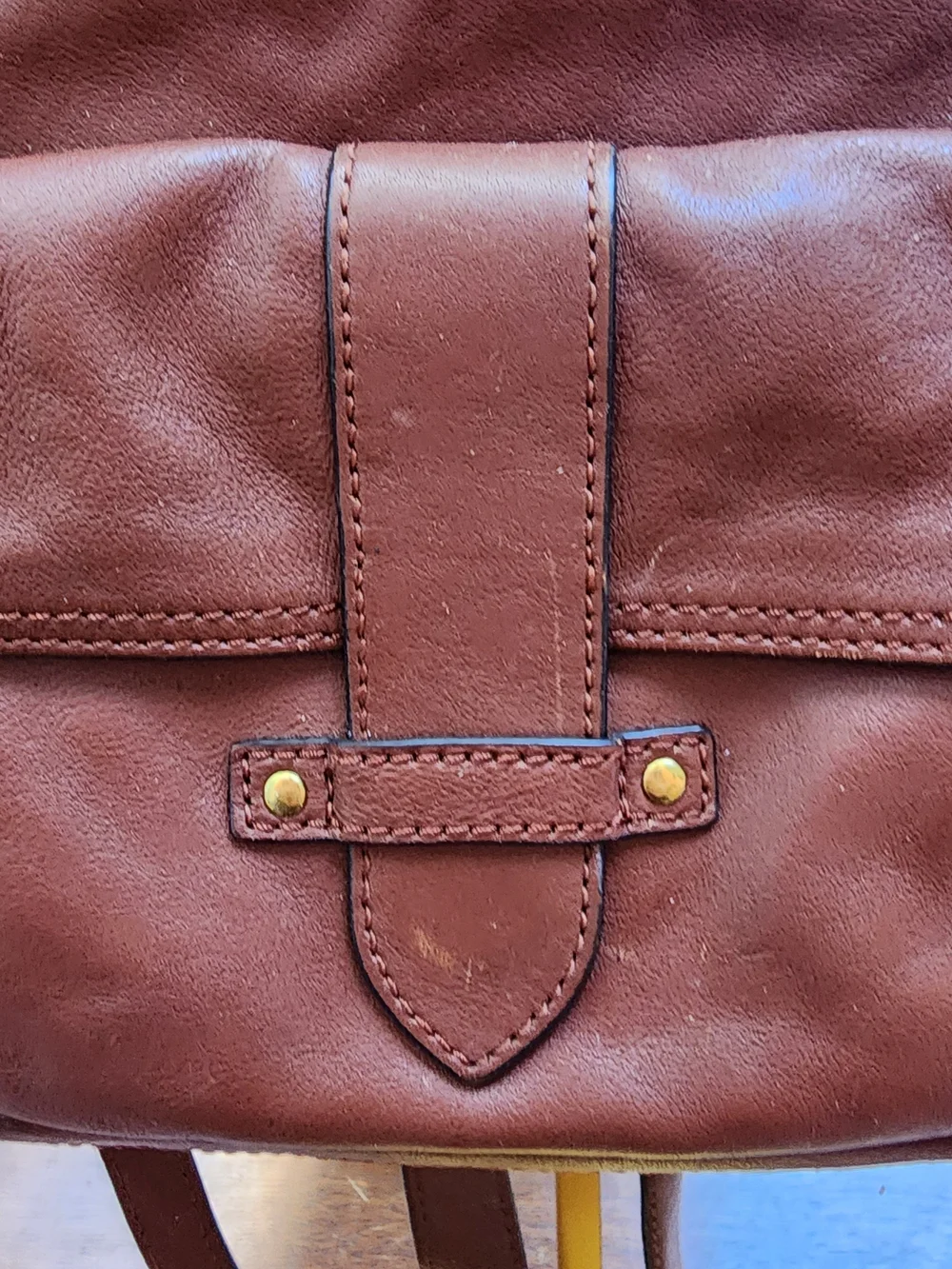 Frye Olivia Chocolate Brown Premium Leather Backpack Bag Medium